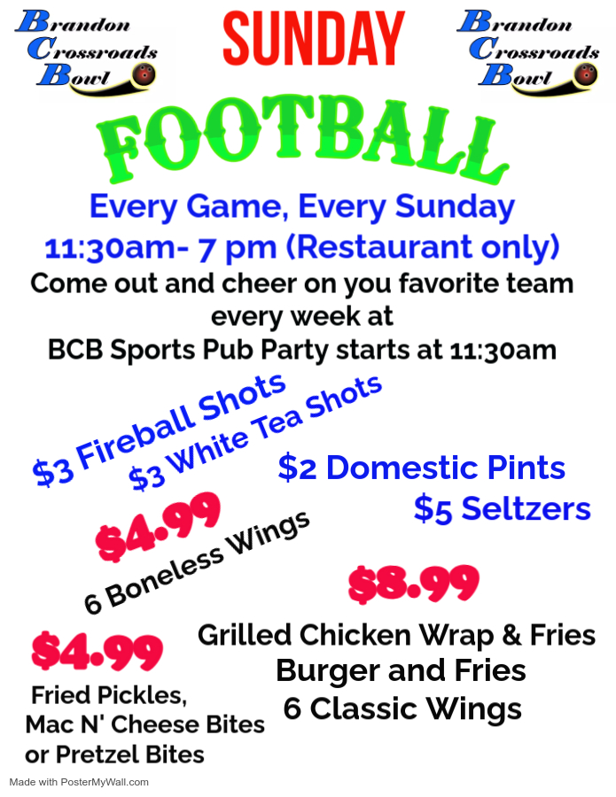 sunday football specials